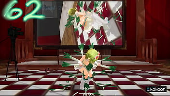 Anime girl dance challenge holding green onions mmd by tarako