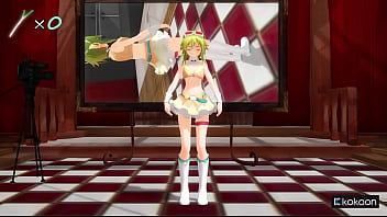 Anime girl dance challenge holding green onions mmd by tarako