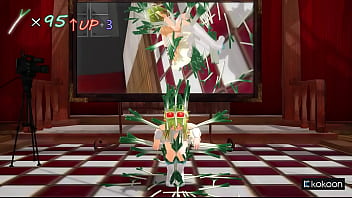 Anime girl dance challenge holding green onions mmd by tarako