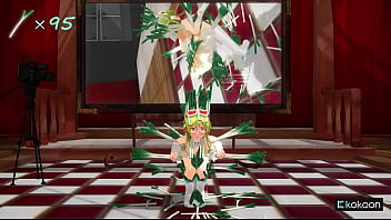 Anime girl dance challenge holding green onions mmd by tarako