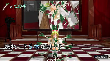 Anime girl dance challenge holding green onions mmd by tarako