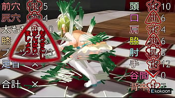 Anime girl dance challenge holding green onions mmd by tarako