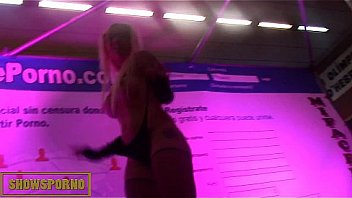 Blonde spanish pornstar striptease and masturbation