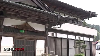 Elegant kimono beauty takes passion outdoors with steamy toy play