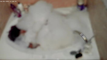 Solo bubble bathing boy