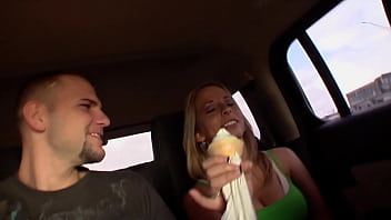 Slut sucks j macs cock in car during first time porn vid