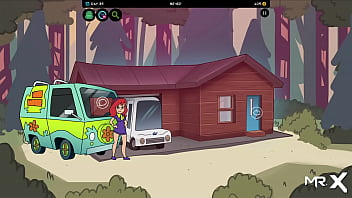 Takes off his pants to show anal