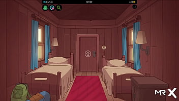 Takes off his pants to show anal