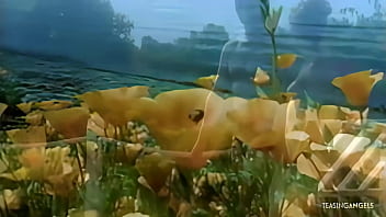 Her shaved asian pussy starts dripping when she gets fingered in the garden