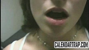 Amateur with small tits gives a pov blowjob