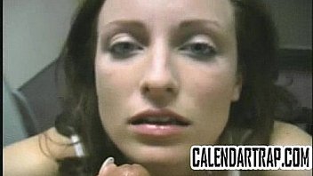 Amateur with small tits gives a pov blowjob