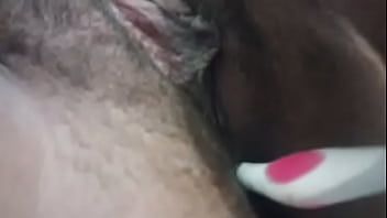 Desi indian inserting toothbrush in asshole