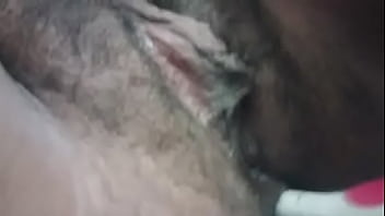 Desi indian inserting toothbrush in asshole