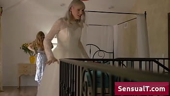 Watch This Naughty Blondie Transsexual Hottie Make Her Big Boobed Friend Cum By Fucking Her Juicy Pussy Fast And Deep thumbnail