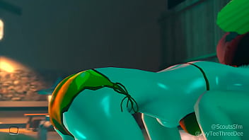 Teen gives amazing blowjob and got intense bang at pool creampie