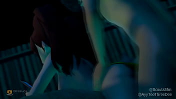 Teen gives amazing blowjob and got intense bang at pool creampie