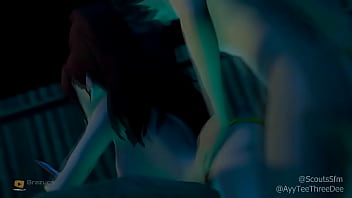 Teen gives amazing blowjob and got intense bang at pool creampie