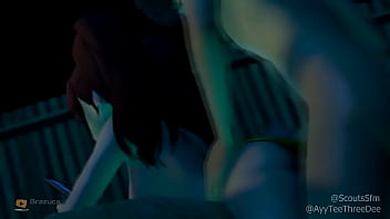 Teen gives amazing blowjob and got intense bang at pool creampie