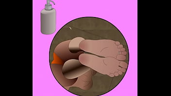 Animated cumshot on soles nasty