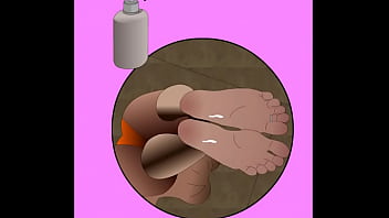 Animated cumshot on soles nasty
