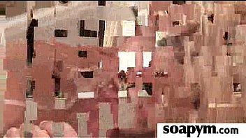 Babe gives erotic soapy massage 25