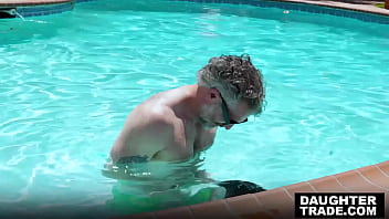 Hazel moore and kylie rocket tries underwater bowjob with each others stepdads