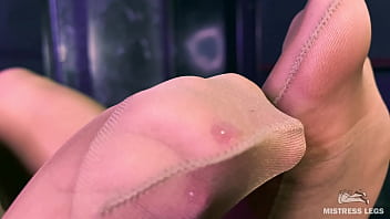 I tease you with my beautiful big nylon ass and nylon soles