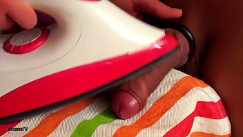 Xdreamstv mia's ironing handjob perfect cum on hot iron