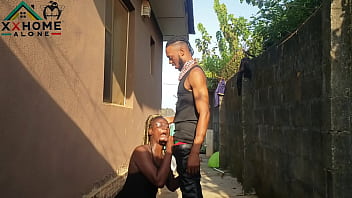 Jasmine candy is a slutty neighbor she had a quick sex with her neighbors outdoors behind the windows