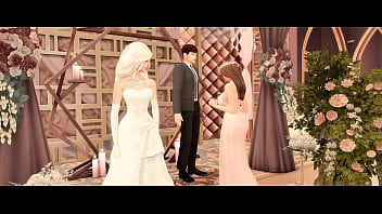 Perverted stepmom fucked her stepdaughter's husband at the wedding sims anime hentai sfm