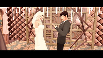 Perverted stepmom fucked her stepdaughter's husband at the wedding sims anime hentai sfm