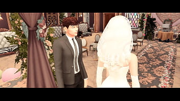 Perverted stepmom fucked her stepdaughter's husband at the wedding sims anime hentai sfm