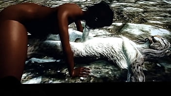 Perra tiene sexo con un khajita