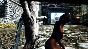 Perra tiene sexo con un khajita