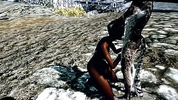 Perra tiene sexo con un khajita