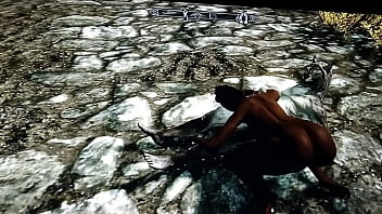 Perra tiene sexo con un khajita