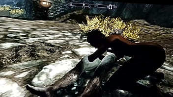 Perra tiene sexo con un khajita