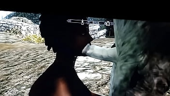 Perra tiene sexo con un khajita