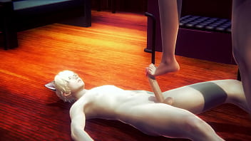 Yaoi Femboy Alan Footjob And Threesome Sucking Two Dicks thumbnail