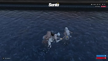 Na piscina com as amigas