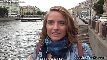 Casting amateur gets her tight cunt fucked