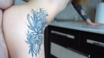 Instead of cooking lunch i interrupt her in the kitchen and take her from behind