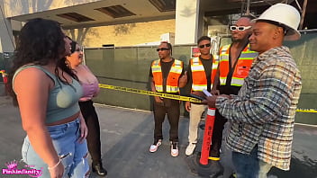 Naughty latina sluts invite the construction crew over for some hardcore labor to be cont after you get off work today