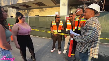 Naughty latina sluts invite the construction crew over for some hardcore labor to be cont after you get off work today