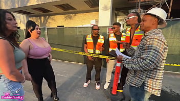 Naughty latina sluts invite the construction crew over for some hardcore labor to be cont after you get off work today