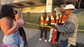 Naughty latina sluts invite the construction crew over for some hardcore labor to be cont after you get off work today
