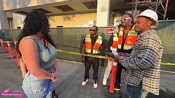 Naughty latina sluts invite the construction crew over for some hardcore labor to be cont after you get off work today