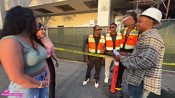 Naughty latina sluts invite the construction crew over for some hardcore labor to be cont after you get off work today