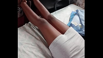 Morning glory fucking petite chocolate lady with hairy pussy as she moans for pleasure