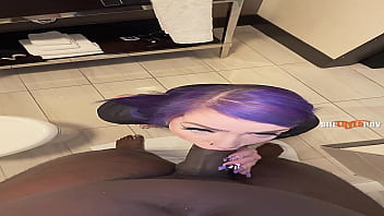 Bbc bathroom blowjob with pawg rachel luxe